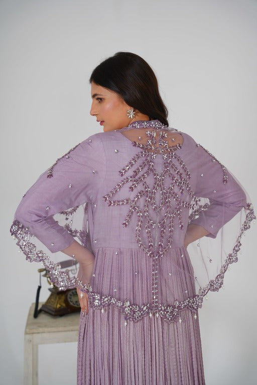 Majestic Long Tails Cape in Enchanting Lilac 💜✨