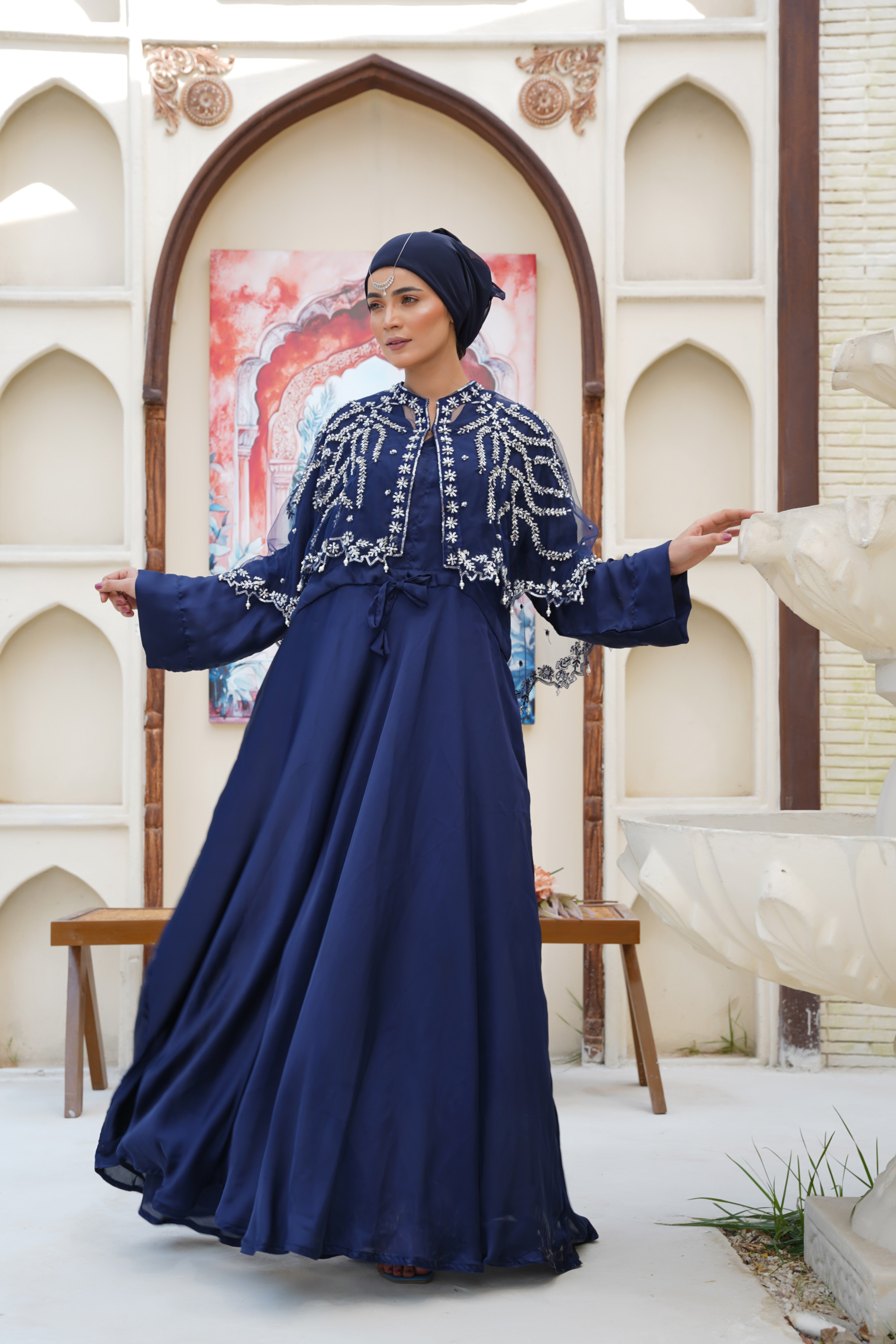 Sultan's Sea Abaya & Cape Set