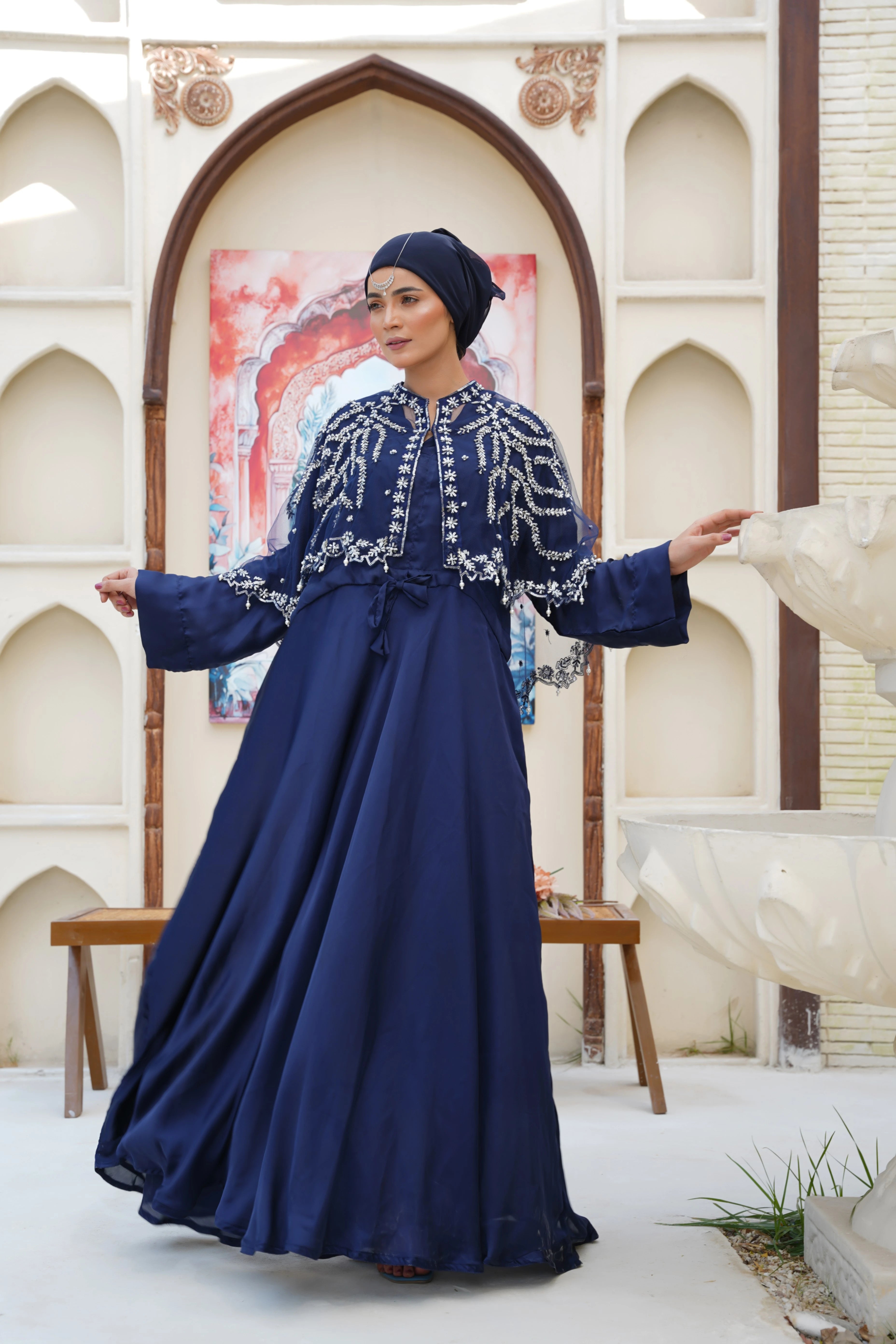 Sultan's Sea Abaya & Cape Set