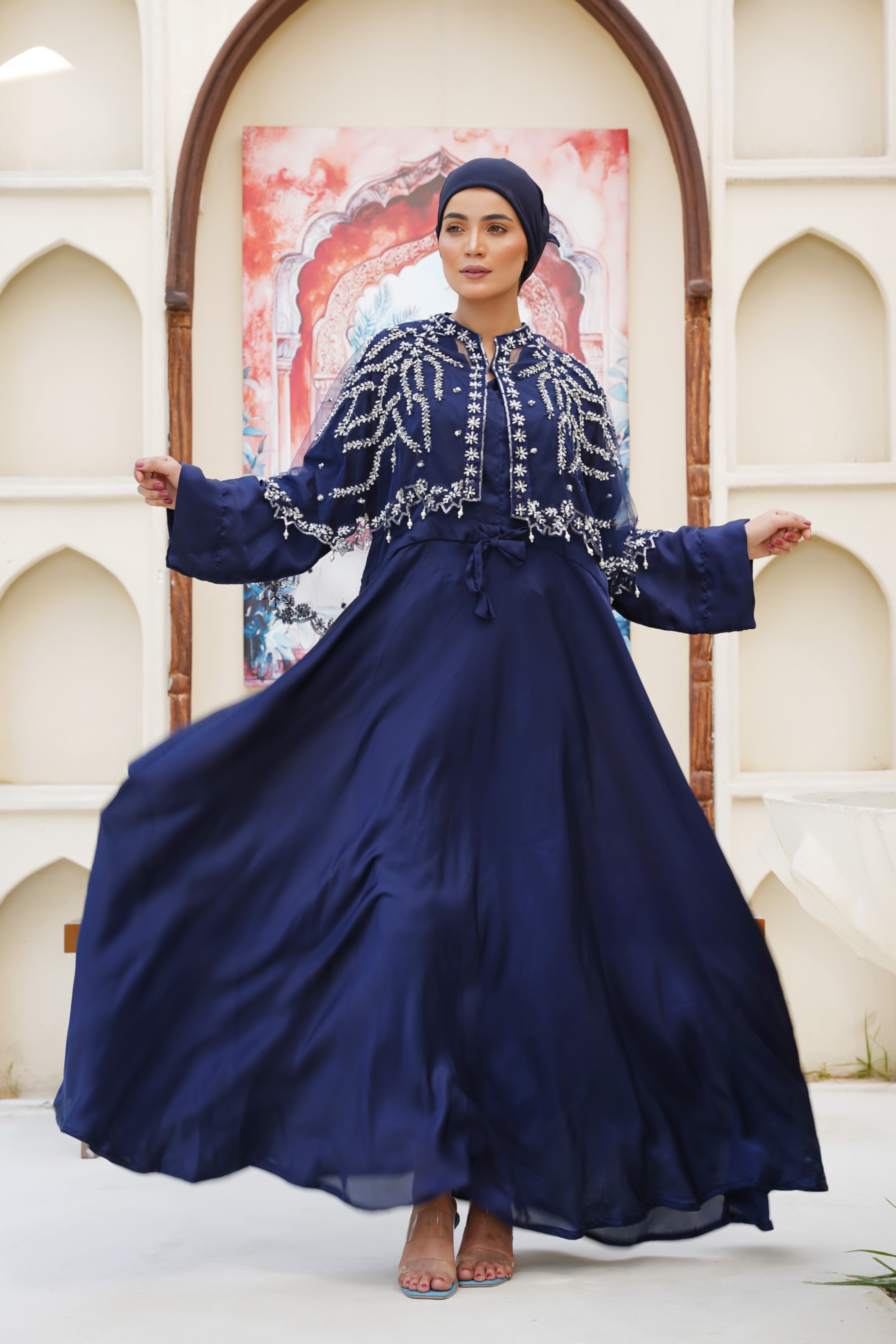 Sultan's Sea Abaya & Cape Set