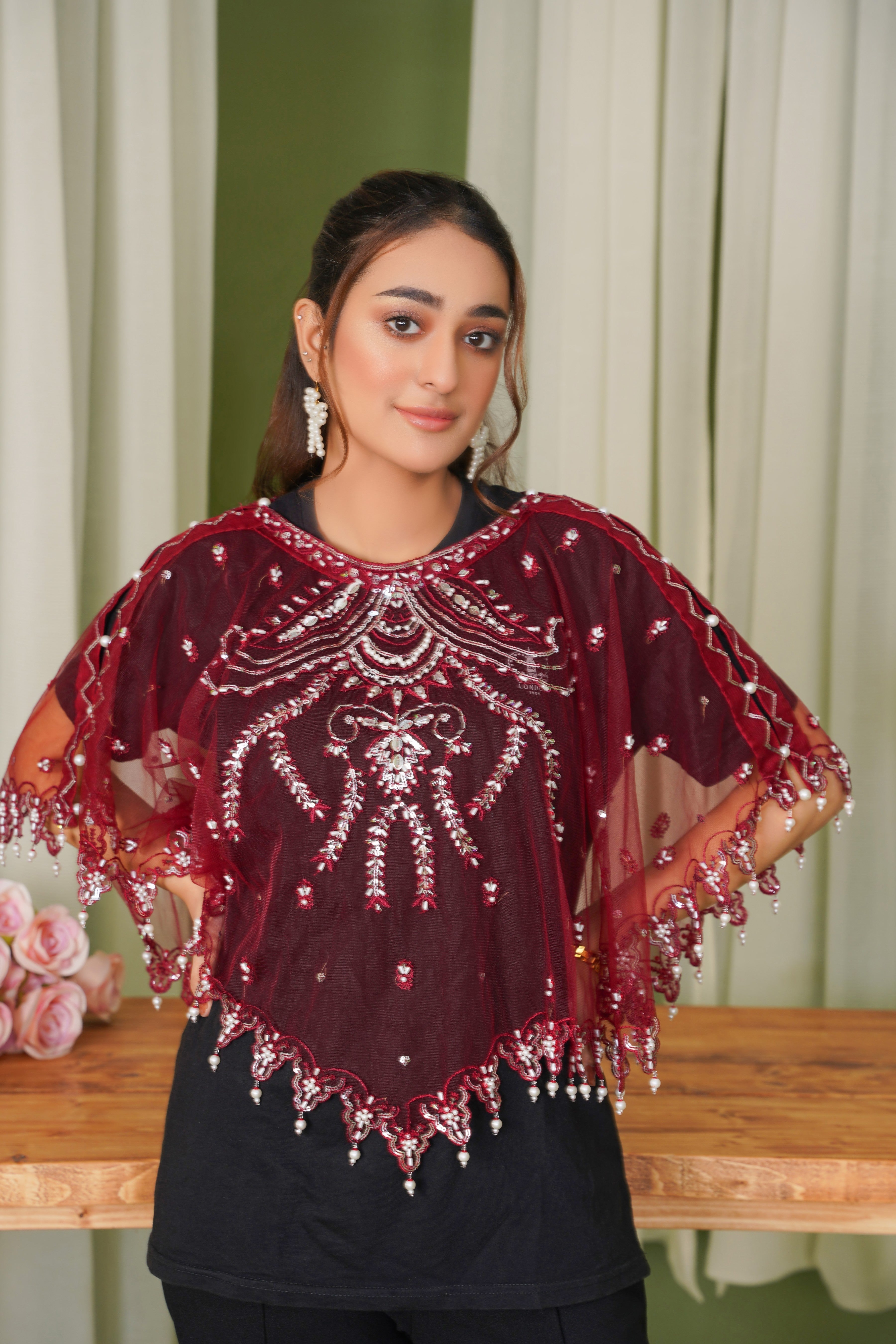 Drape Yourself in Bold Elegance with the Green Viora Luxe Majestic Cape
