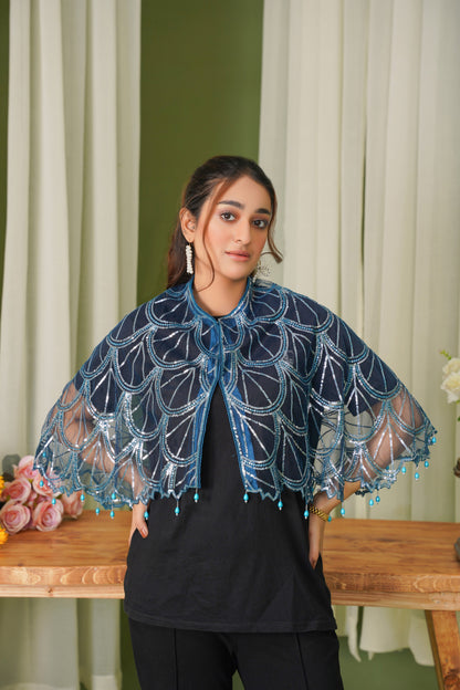 Stellar in Zinc With Sitara Silhouettes Cape