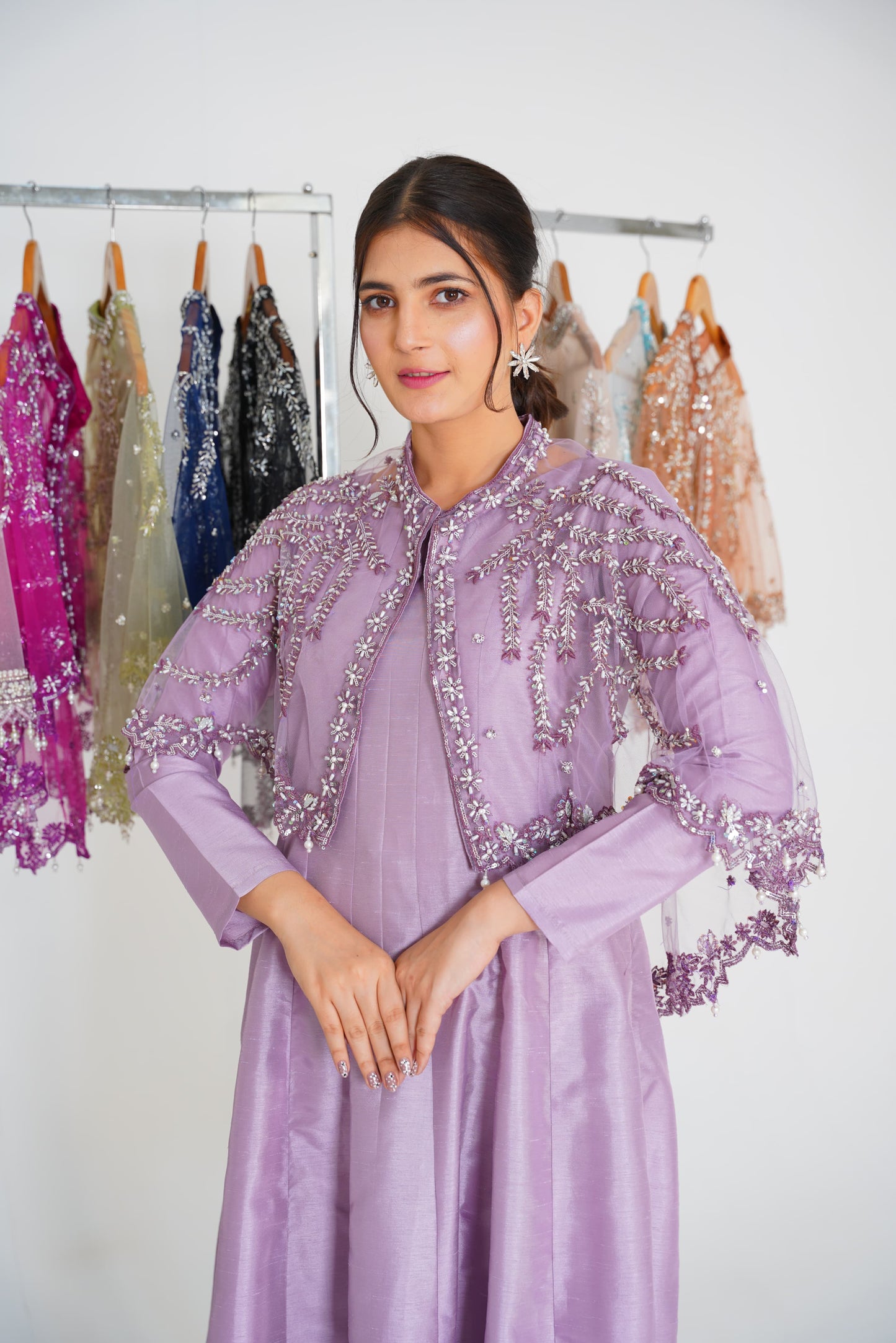 Majestic Long Tails Cape in Enchanting Lilac 💜✨