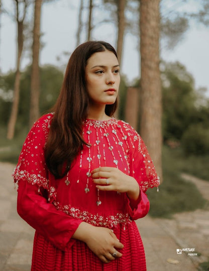 Shine in Pink With Lumière Lines Cape & Embellished Crush Maxi