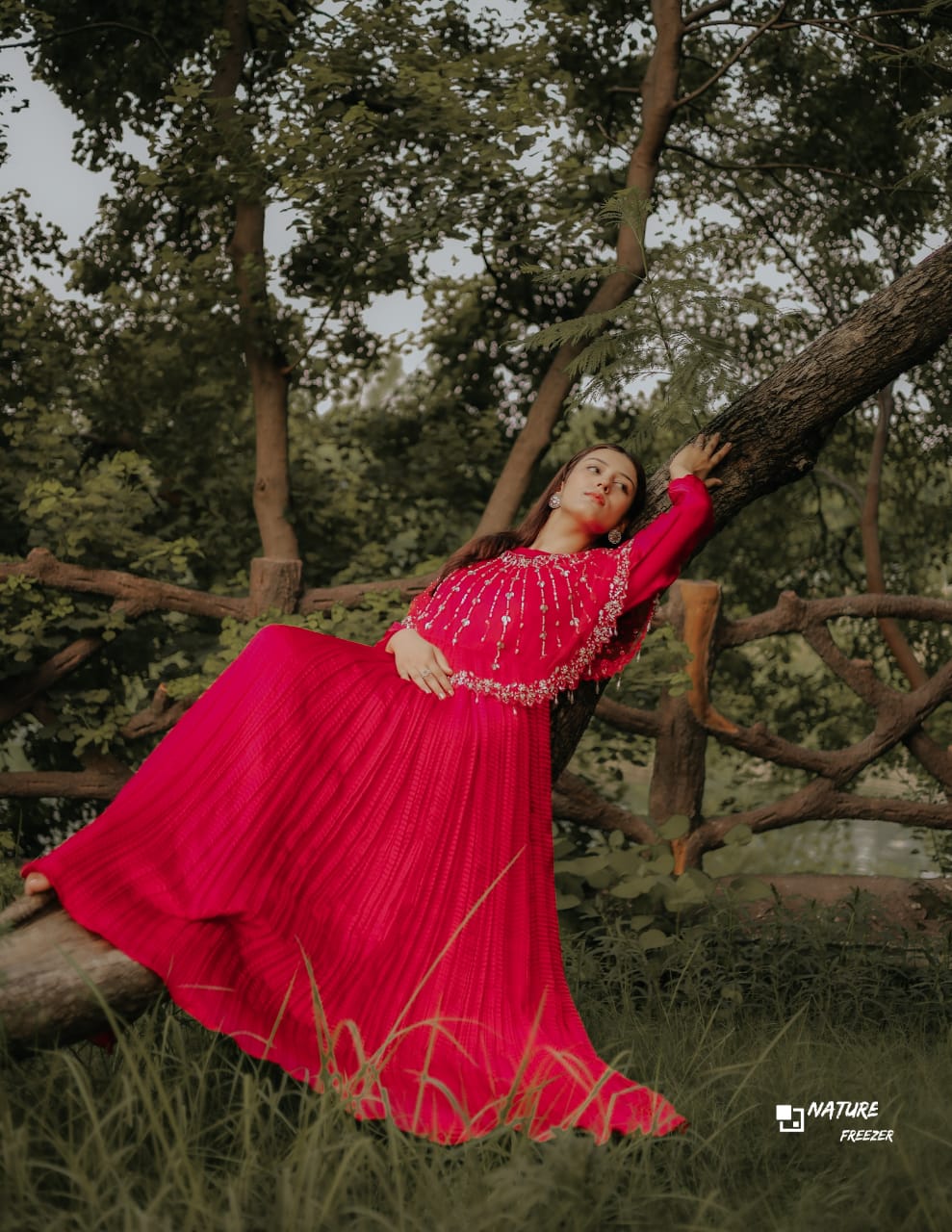 Shine in Pink With Lumière Lines Cape & Embellished Crush Maxi