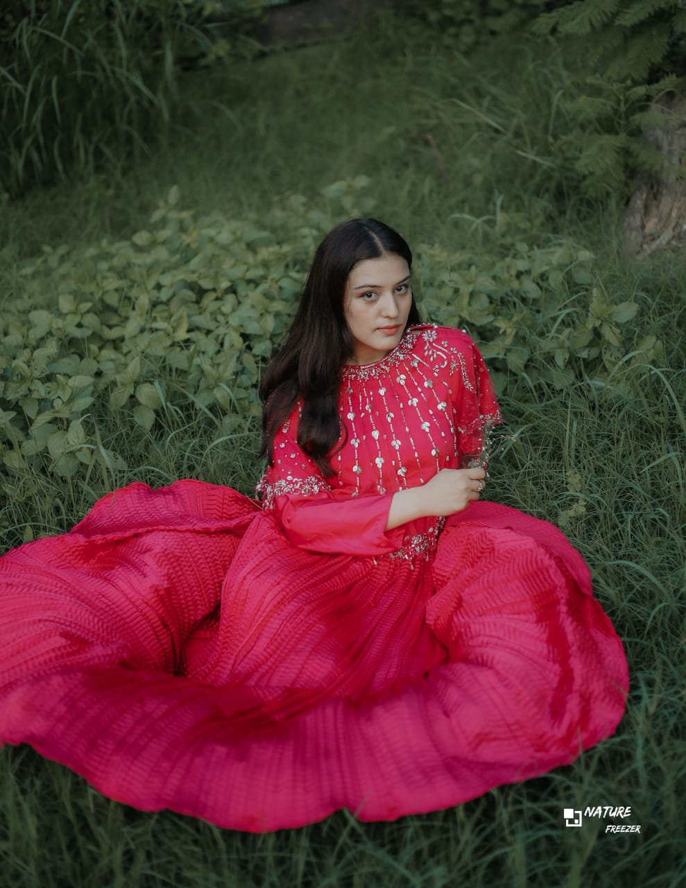 Shine in Pink With Lumière Lines Cape & Embellished Crush Maxi